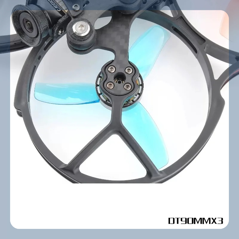 Ekko Cosplay Prop - HQProp 3,5-Zoll 3-Blatt-Propeller T90 DT90mm×3 Blau