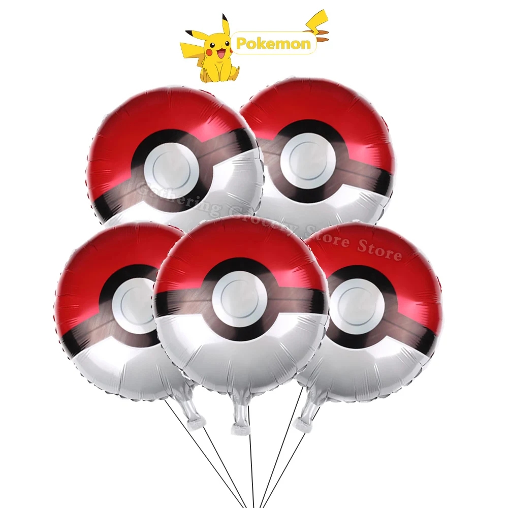 Pokeball Cosplay Prop - 5 Stück Pokemoned Niedliche Aluminiumfolien-Ballons Junge
