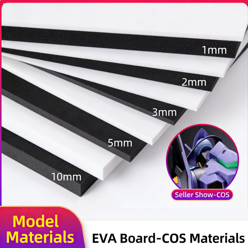 Cosplay Prop Foam Board - 38-Grad Schwarzes EVA-Schaumstoffmaterial für Cosplay-Requisiten, EVA-Schaumstoffplatte,
