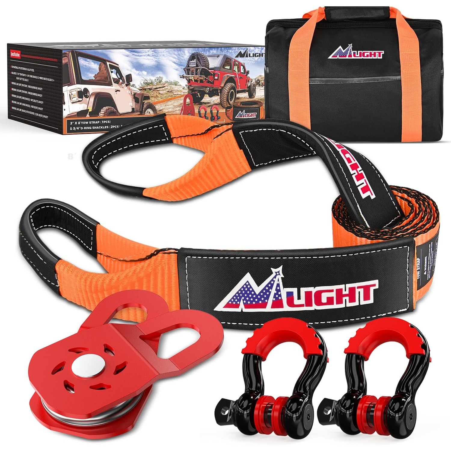 D Ring Strap - Nilight Offroad-Bergungsset 3