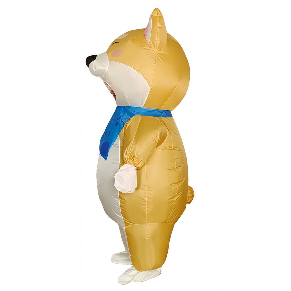 Gelber aufblasbarer Hunde-Scha – Cosplay Prop Business Bewertung und Preis